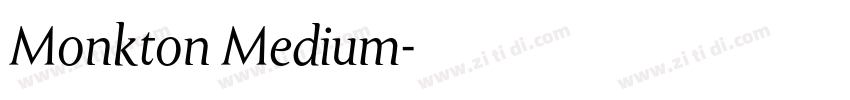 Monkton Medium字体转换